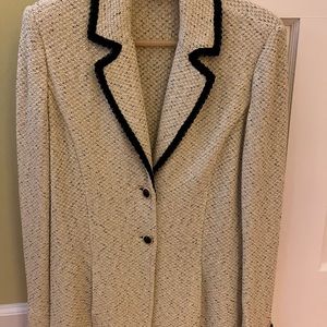 St John designer jacket neutral color